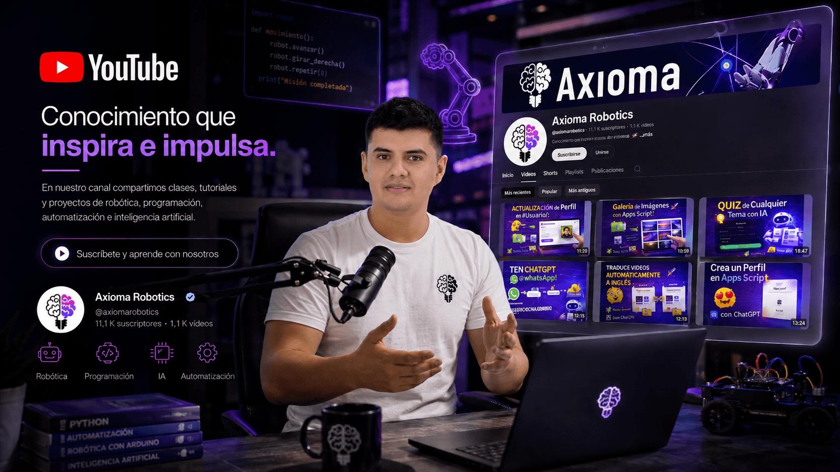 Canal de YouTube de Axioma Robotics