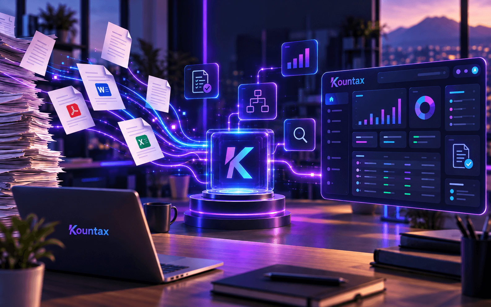 Visual del proyecto Kountax